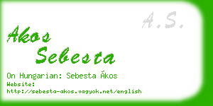 akos sebesta business card